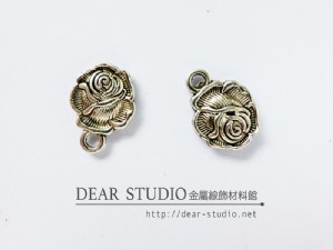 10*13mm古銀玫瑰浮雕墜片